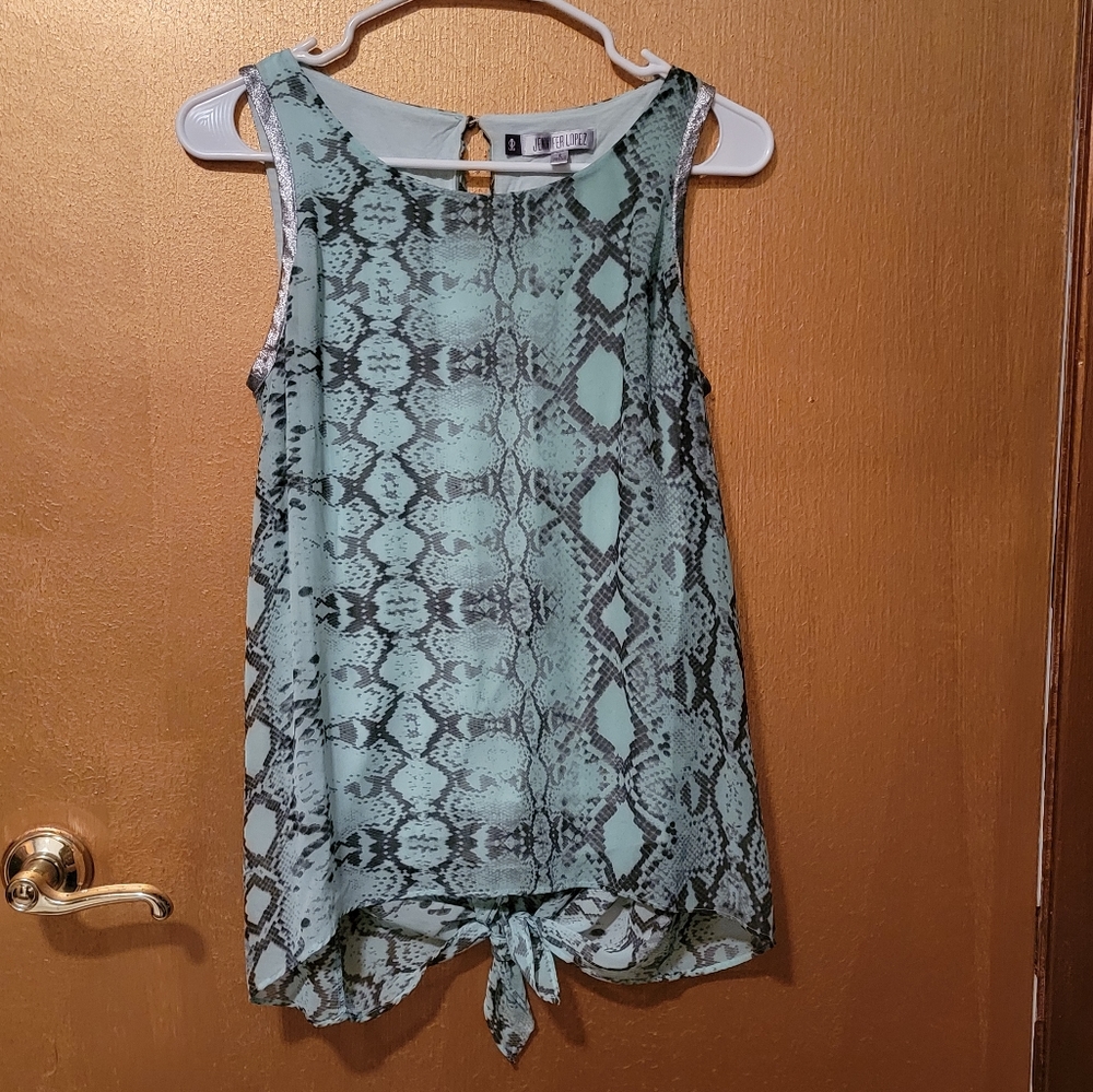 Snakeskin Jennifer Lopez top